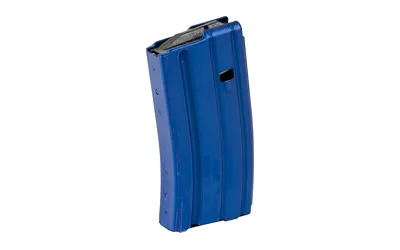 Duramag AR-15 .223/5.56 Blue Aluminum Magazine 10/20 w/ Black Follower (Blocked)