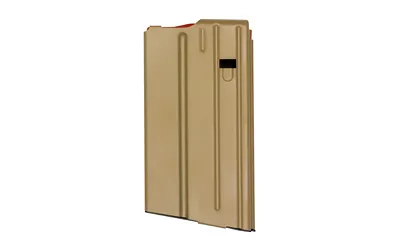 Duramag AR-10 .308 FDE Steel 10/20 Magazine w/ Orange Follower (Blocked)